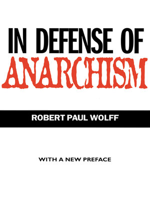 cover image of In Defense of Anarchism